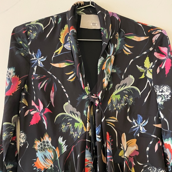 Jason Wu Black Jungle Flower Dress, Size 0 - Picture 6 of 11